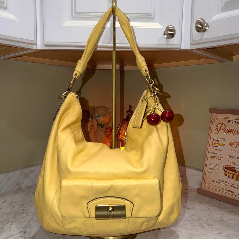 Coach Women's Yellow and Tan Bag